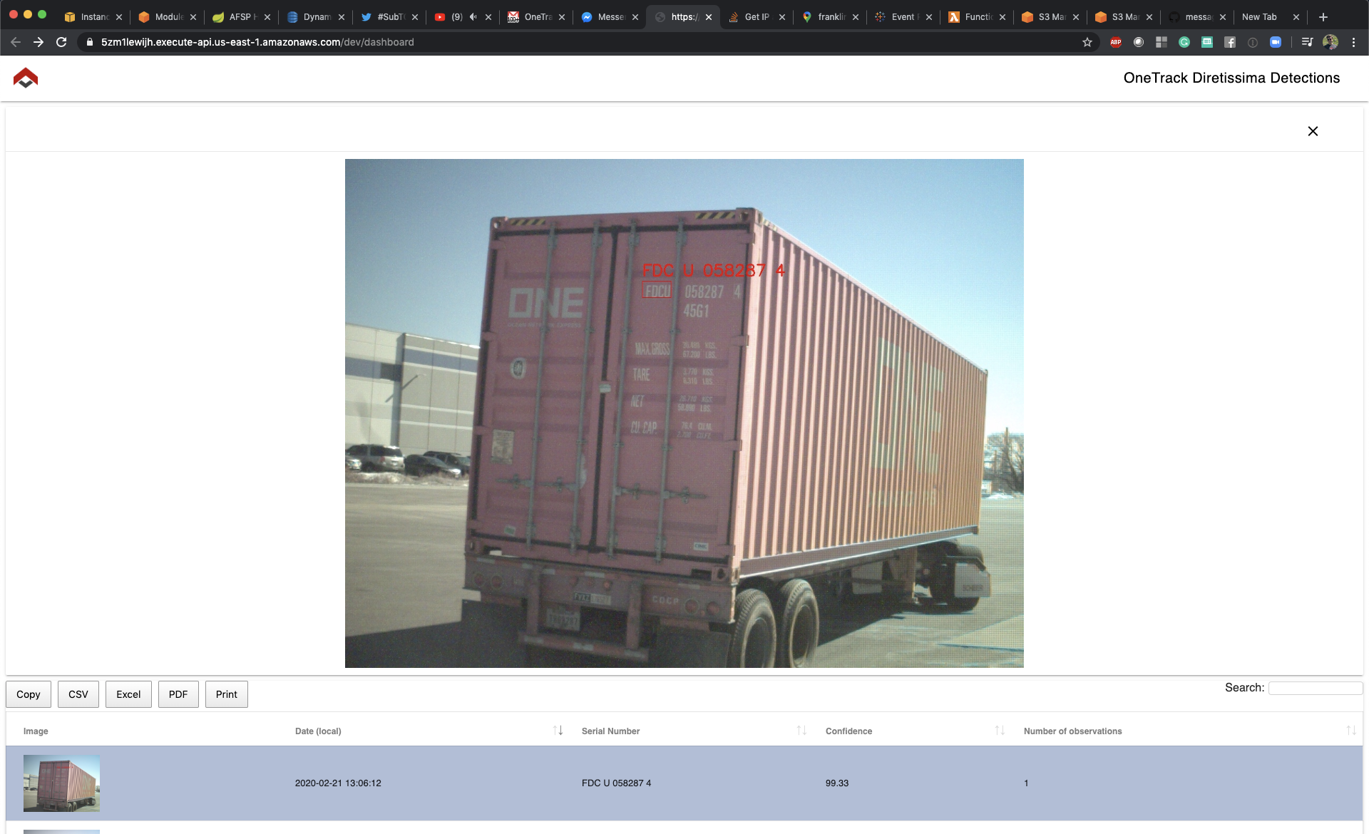 Container tracker