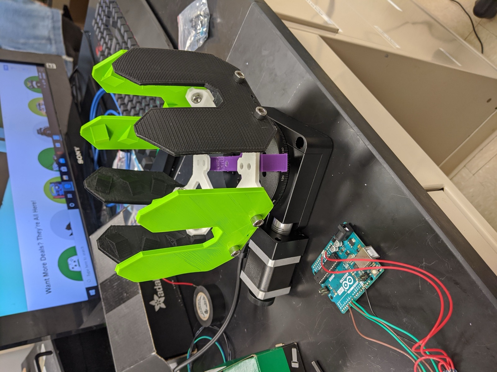 The calibration rig and rotation platform
