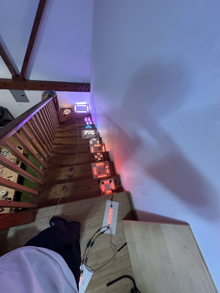Close-up of the individually DMX-addressable LED panels