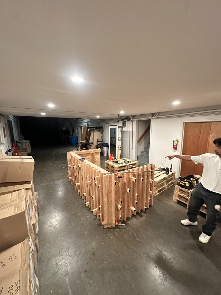 Building the stage structure